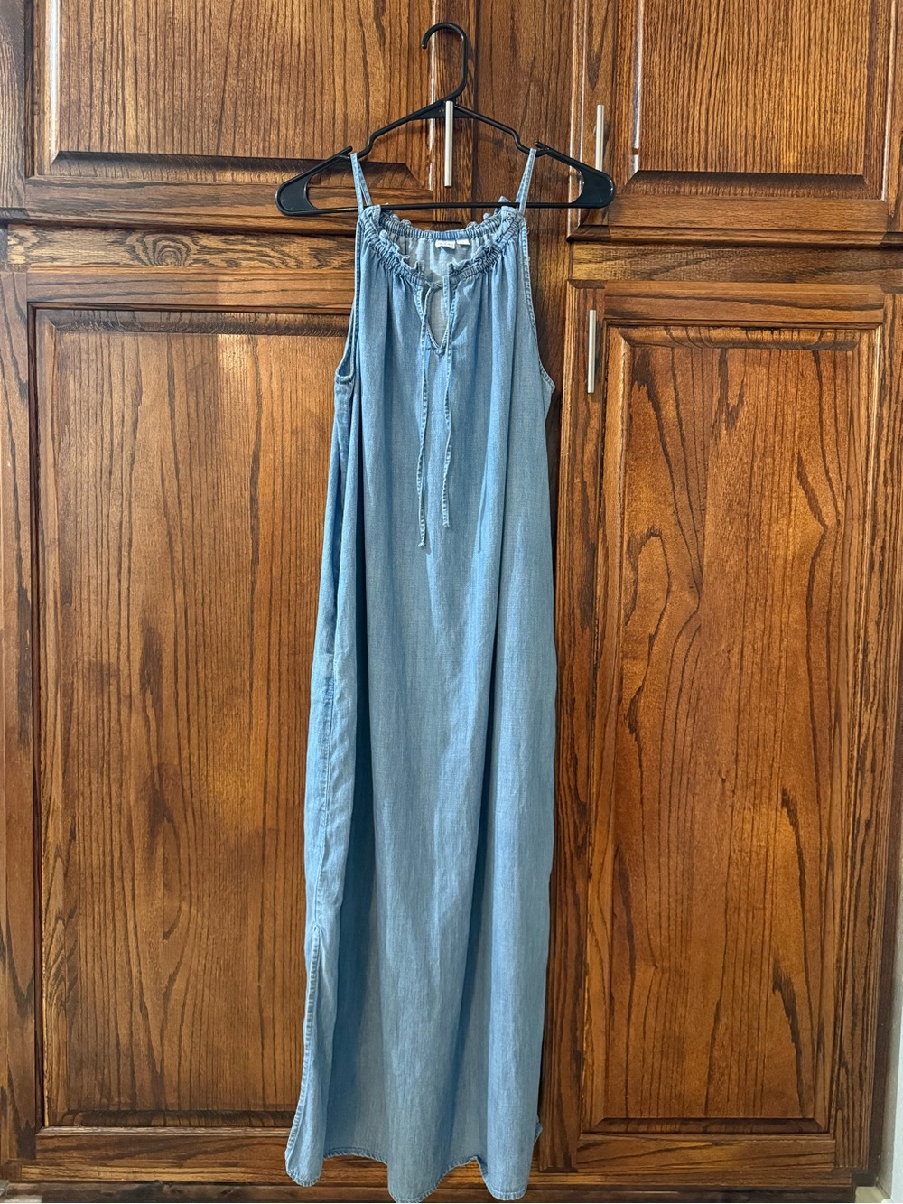 Gap Light Blue Denim Maxi Dress